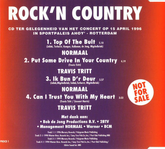 Normaal, Travis Tritt : Rock'n Country (CD, Maxi, Promo)