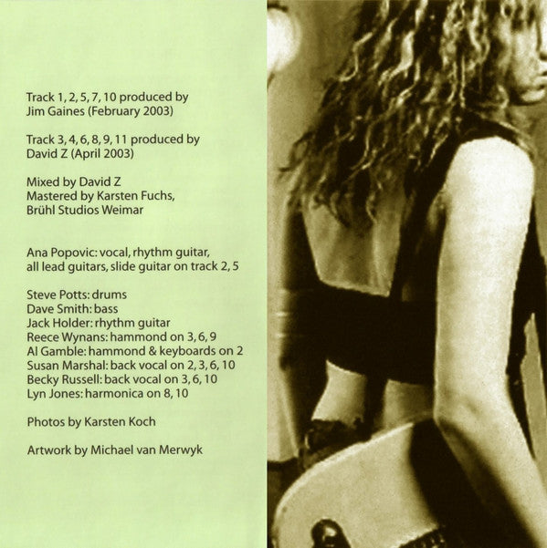 Ana Popović : Comfort To The Soul (CD, Album)