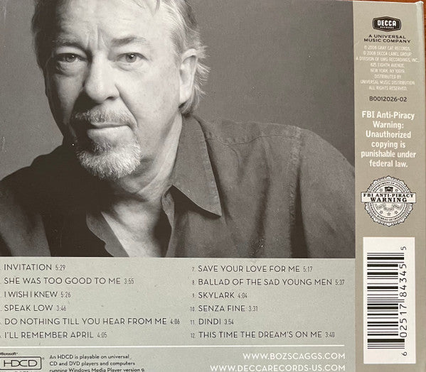Boz Scaggs : Speak Low (HDCD, Album)