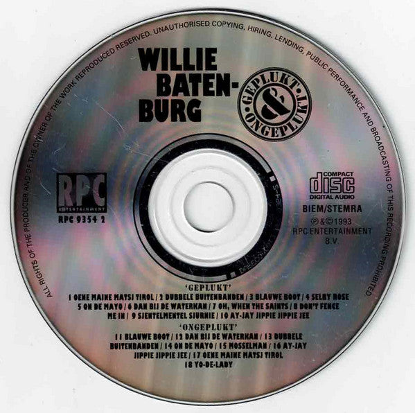 Willie Batenburg : Geplukt & Ongeplukt (CD, Album)