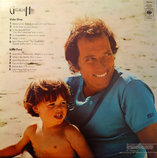 Andy Williams : Andy William's Greatest Hits Vol.2 (LP, Comp)
