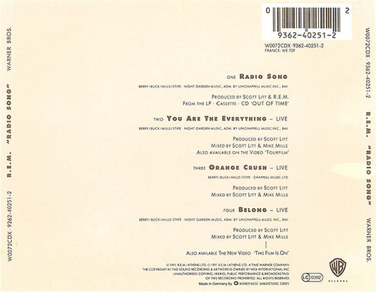 R.E.M. : Radio Song (CD, Maxi, Ltd)