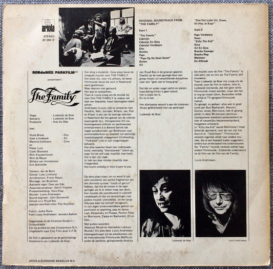 Louis Andriessen, Orkest o.l.v. Ruud Bos : The Family (Original Soundtrack) (LP)