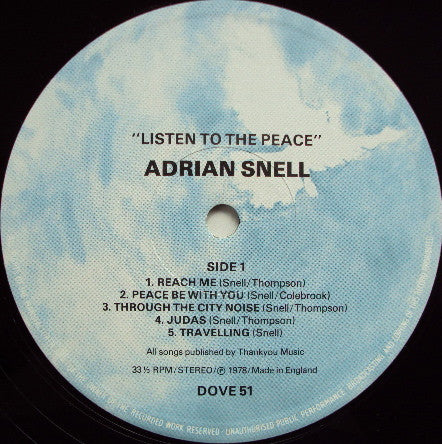 Adrian Snell : Listen To The Peace (LP, Album)