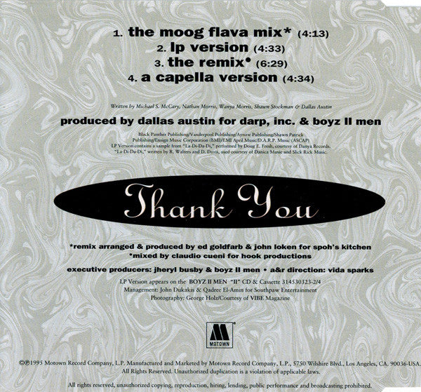 Boyz II Men : Thank You (CD, Maxi)