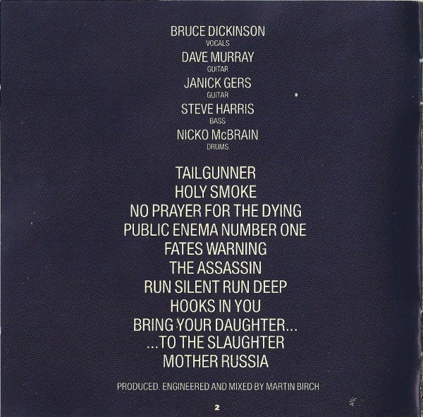 Iron Maiden : No Prayer For The Dying (CD, Album)