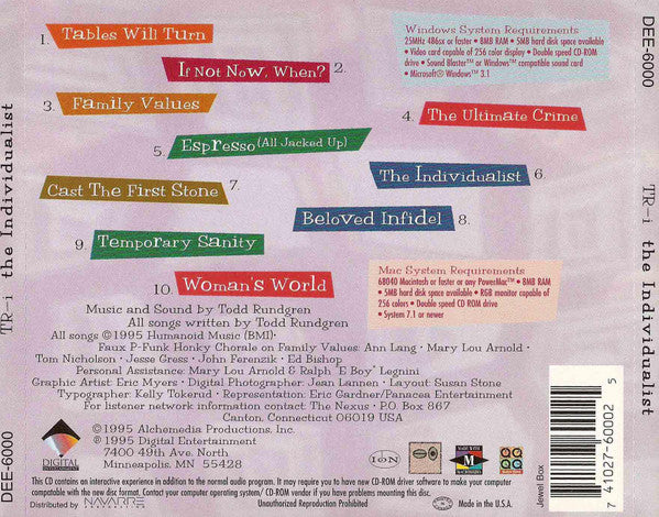 TR-i : The Individualist (CD, Album, Enh)