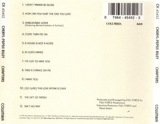 Cheryl Pepsii Riley : Chapters (CD, Album)