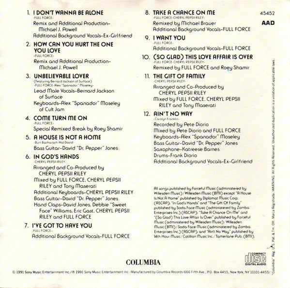 Cheryl Pepsii Riley : Chapters (CD, Album)