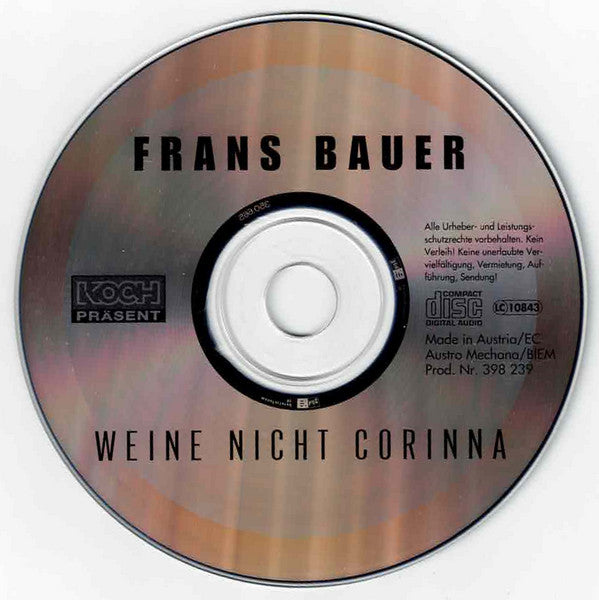 Frans Bauer : Weine Nicht Corinna (CD, Comp)
