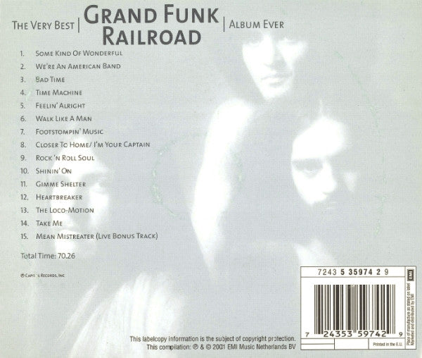 Grand Funk Railroad : The Very Best Grand Funk Railroad Album Ever (CD, Comp)
