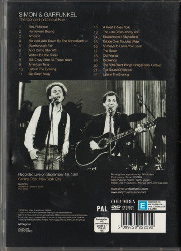 Simon & Garfunkel : The Concert In Central Park (DVD)