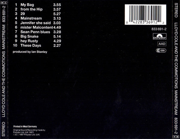 Lloyd Cole & The Commotions : Mainstream (CD, Album, PDO)