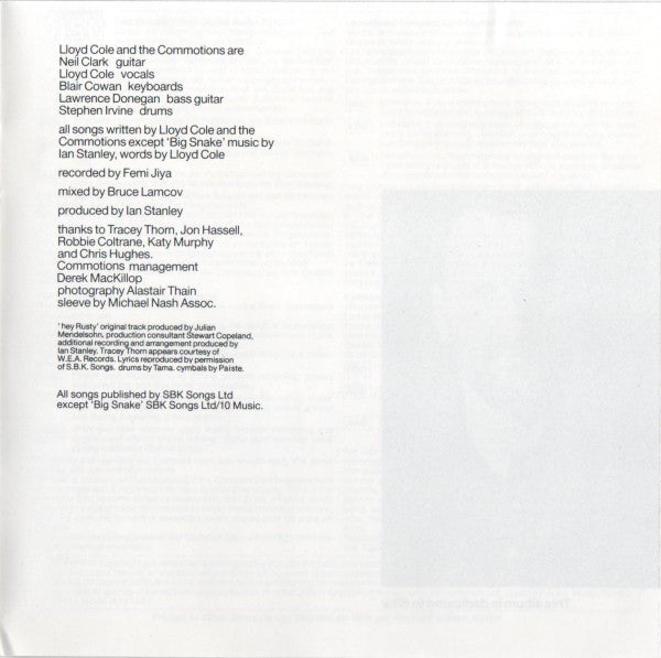 Lloyd Cole & The Commotions : Mainstream (CD, Album, PDO)