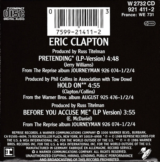 Eric Clapton : Pretending (CD, Mini)