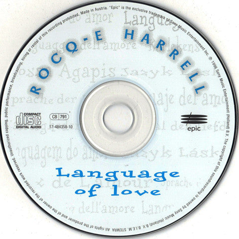 Rocq-e Harrell : Language Of Love (CD, Album)