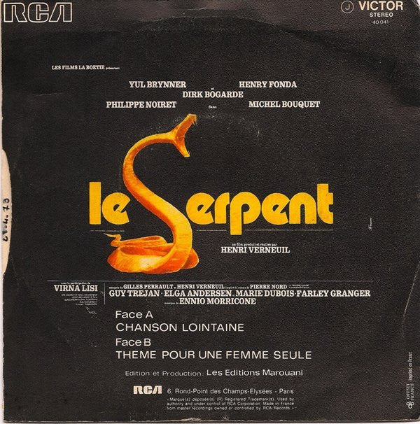 Ennio Morricone :  Le Serpent (7", Single)