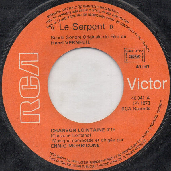 Ennio Morricone :  Le Serpent (7", Single)