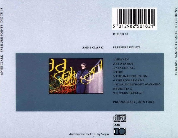 Anne Clark : Pressure Points (CD, Album, Nim)