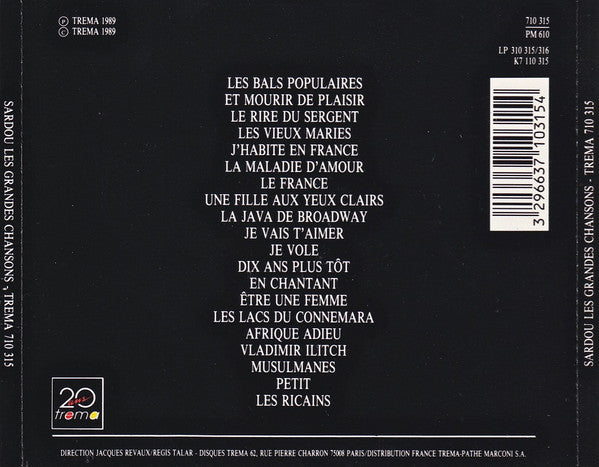 Michel Sardou : Les Grandes Chansons (CD, Comp)