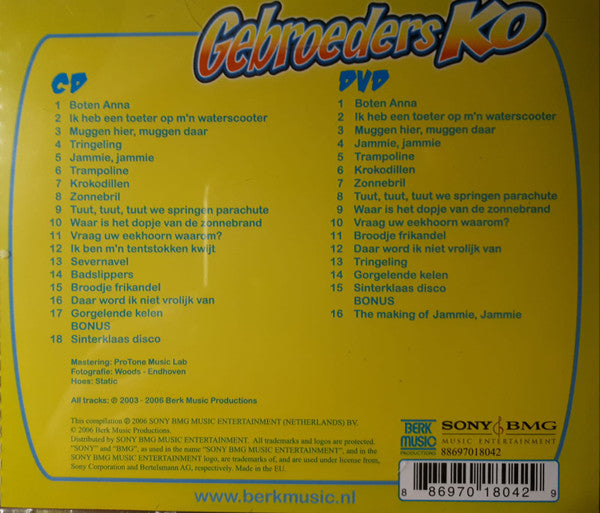 Gebroeders Ko : Knallers (CD, Comp + DVD, PAL)