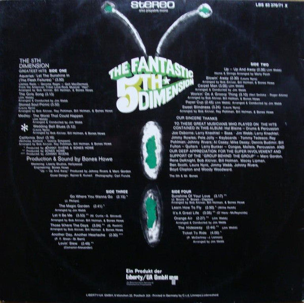 The Fifth Dimension : The 5th Dimension Story - Their Greatest Hits (2xLP, Comp)