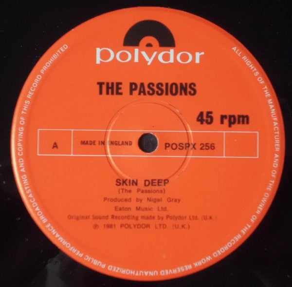 The Passions : Skin Deep (12", Single)