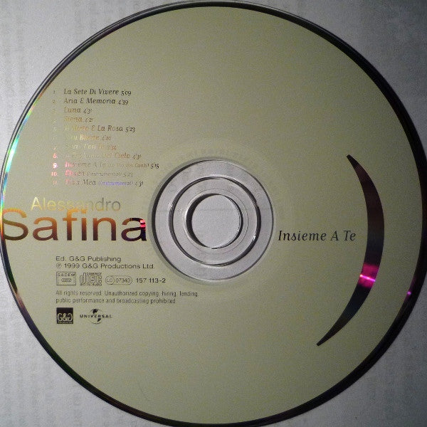Alessandro Safina : Insieme A Te (CD, Album)