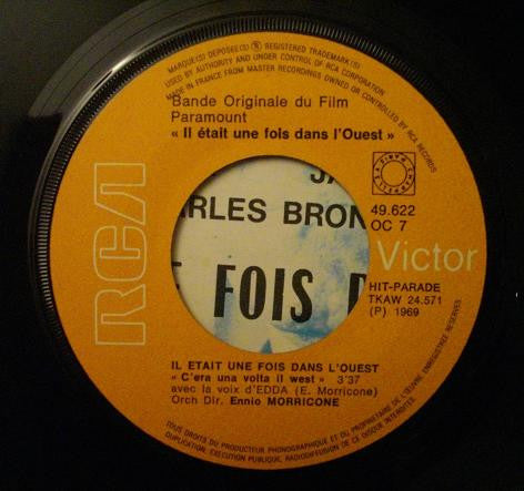 Ennio Morricone : Il Était Une Fois Dans L'Ouest (7", Single, Mono, RP)