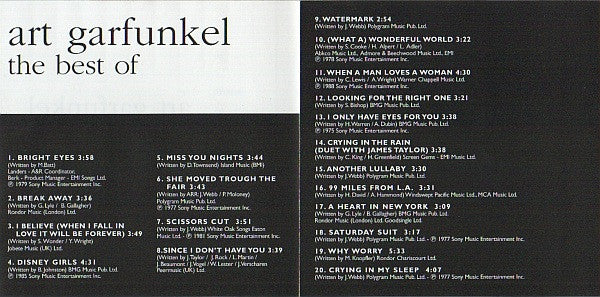 Art Garfunkel : The Best Of Art Garfunkel (CD, Comp)