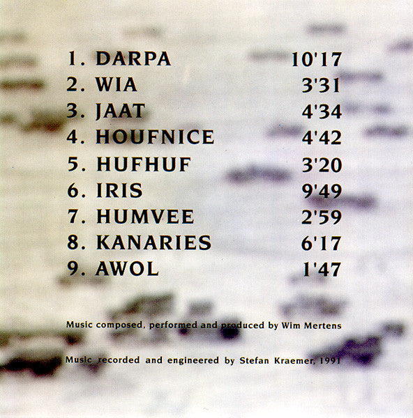 Wim Mertens : Strategie De La Rupture (CD, Album, RE)