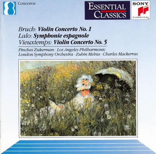 Max Bruch / Édouard Lalo / Henri Vieuxtemps - Pinchas Zukerman · Los Angeles Philharmonic Orchestra · London Symphony Orchestra · Zubin Mehta · Sir Charles Mackerras : Violin Concerto No. 1 / Symphonie Espagnole / Violin Concerto No. 5 (CD, RE, RM)
