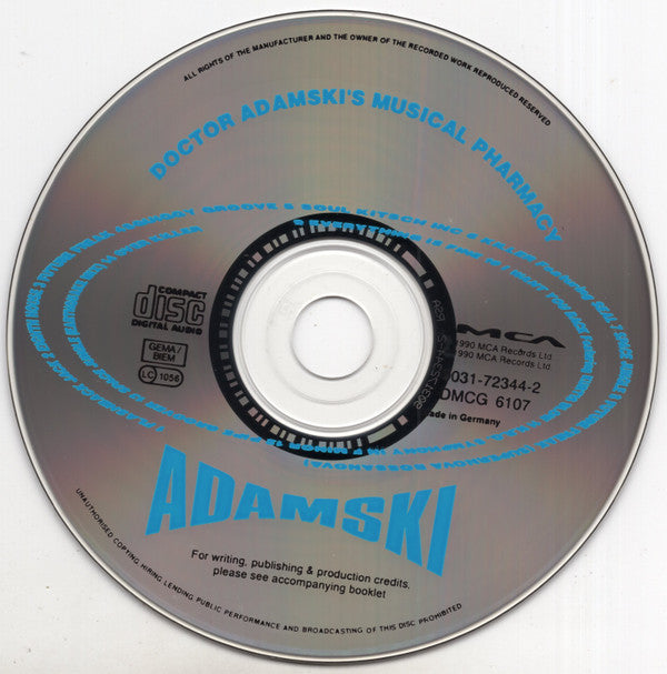 Adamski : Doctor Adamski's Musical Pharmacy (CD, Album)