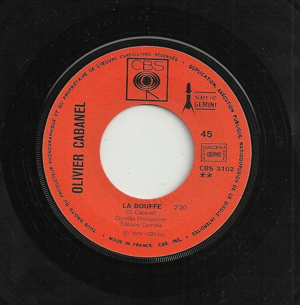 Olivier Cabanel : La Bouffe / Le Char D'assaut (7", Single)