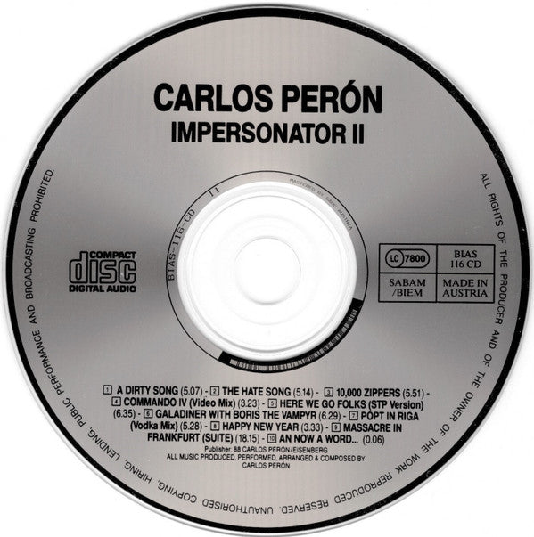 Carlos Peron : Impersonator II (CD, Album)