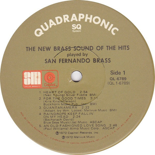 San Fernando Brass & Voices : The New Brass Sound Of The Hits (LP, Quad, Ltd)