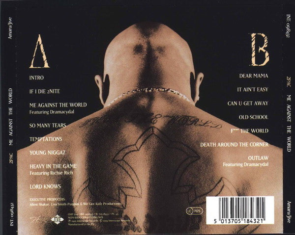 2Pac : Me Against The World (CD, Album, RE)