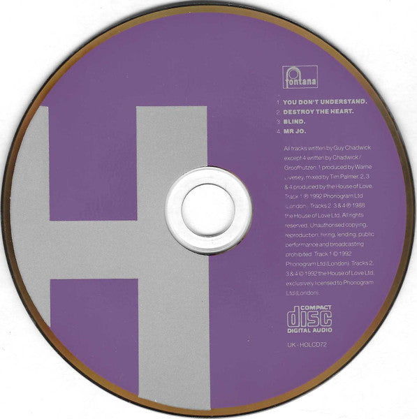 The House Of Love : You Don't Understand (CD, EP, Ltd, Num, Dig)