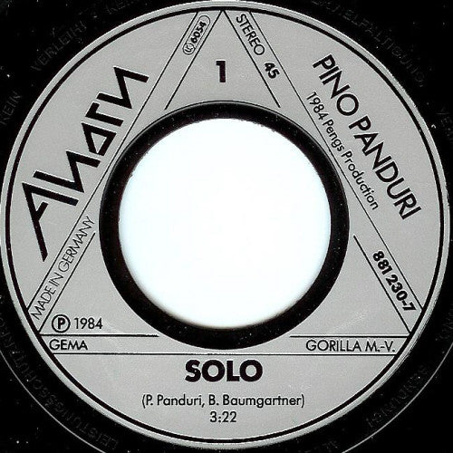Pino Panduri : Solo (7")