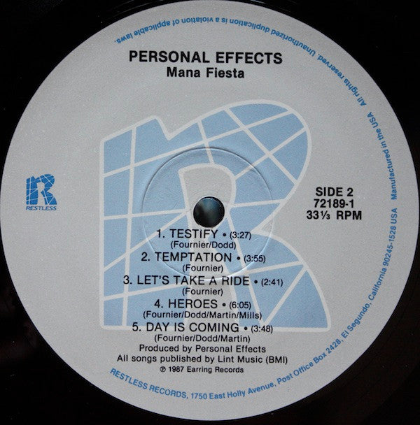 Personal Effects : Mana Fiesta (LP, Album)