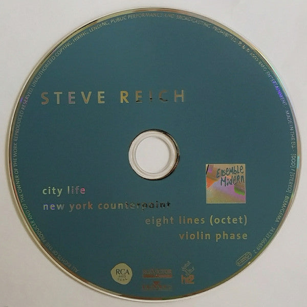 Steve Reich - Ensemble Modern : City Life • New York Counterpoint • Eight Lines • Violin Phase (CD, Album)