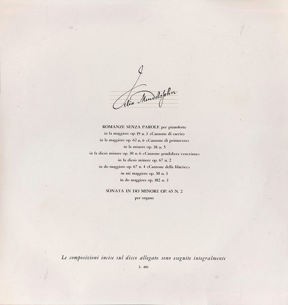 Felix Mendelssohn-Bartholdy : Felix Mendelssohn II (10")