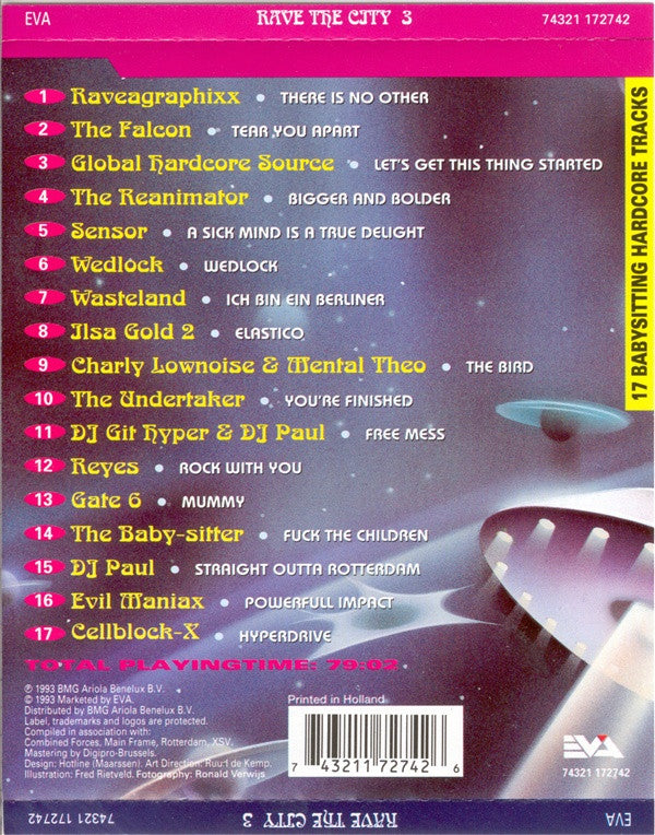 Various : Rave The City 3 (17 Baby-Sitting Hardcore Tracks) (CD, Comp)