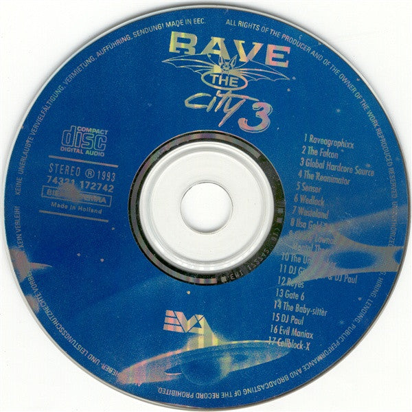 Various : Rave The City 3 (17 Baby-Sitting Hardcore Tracks) (CD, Comp)