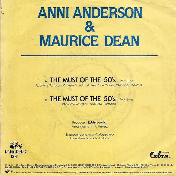 Anni Anderson & Maurice Dean : The Must Of The 50's (7", Single)