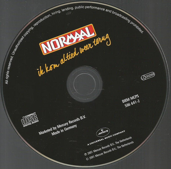 Normaal : Ik Kom Altied Weer Terug (CD, RE)