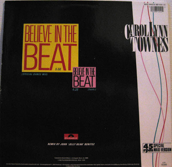 Carol Lynn Townes : Believe In The Beat (12", Maxi)