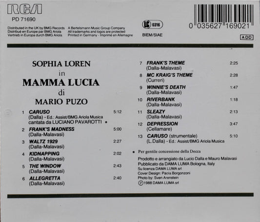 Mauro Malavasi, Lucio Dalla : Mamma Lucia (Colonna Sonora Originale Dello Sceneggiato Omonimo) (CD, Album)