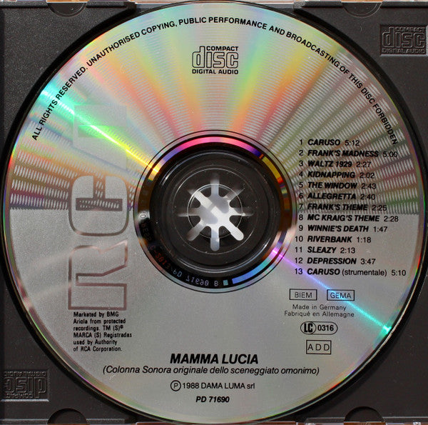 Mauro Malavasi, Lucio Dalla : Mamma Lucia (Colonna Sonora Originale Dello Sceneggiato Omonimo) (CD, Album)