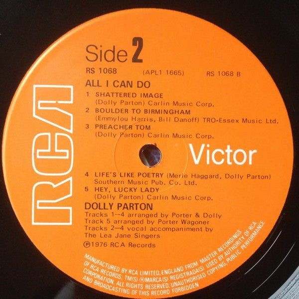 Dolly Parton : All I Can Do (LP, Album)